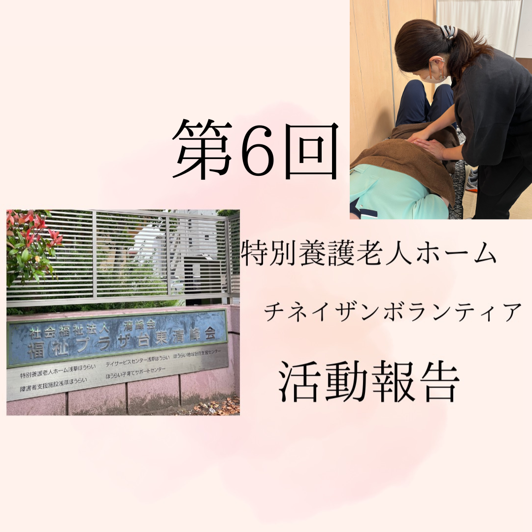 第六回特別ユゴ老人ホームチネイザンボランティア活動報告のタイトルです